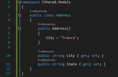 Inicialização no construtor