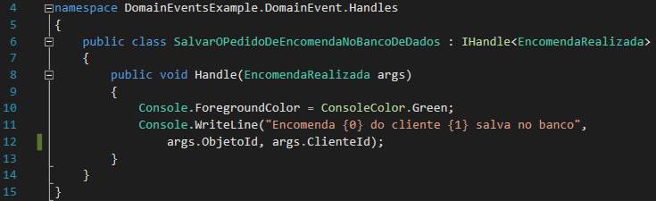 Salvar Encomenda no banco de dados