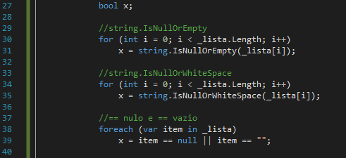 ComparacaoVazioCodigo